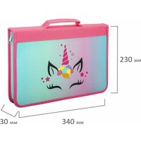 Папка-портфель BRAUBERG Unicorn 271447 с органайзером (розовый)