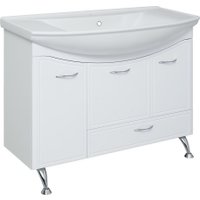  Runo Тумба с умывальником Севилья 105 с корзиной для белья + Стиль 1050 (напольная)