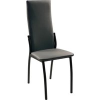 Стул ВВР Оскар (серый/черный, экокожа)