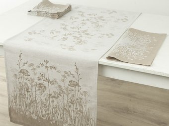 Скатерть Беларускі лён 50x170 24С74-ШР/уп. (1 Флоранс 193, с салфетками)