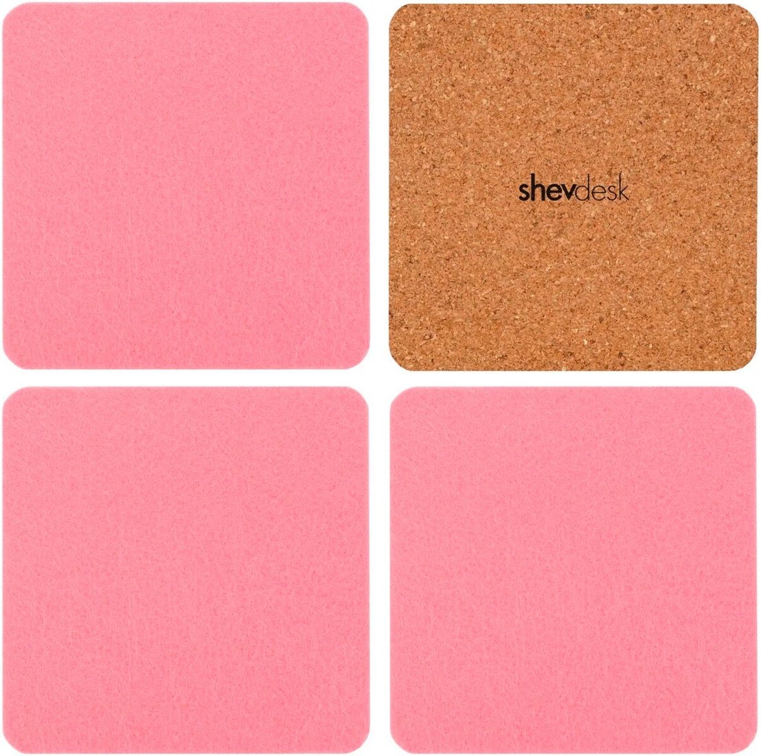 

Подставка под кружку Shevdesk Shev Desk Coasters (4 шт, розовый)
