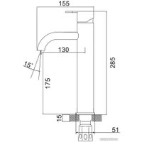 Смеситель РМС SUS128BL-001F-1