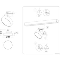 Трековый светильник Ambrella light Track System GL6842 BK