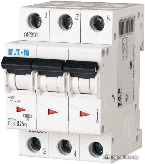 Выключатель автоматический Eaton PL6 3P 25А C 6кА 3M 286603