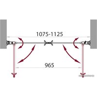 Душевая дверь BelBagno SELA-B-2-110-C-Cr 110 (прозрачное стекло)