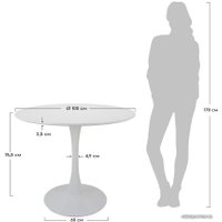 Кухонный стол Bradex Tulip FR 0222 (белый)