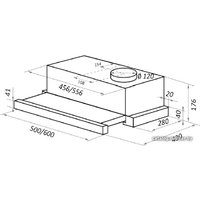 Кухонная вытяжка HOMSair Flat 60 (белый)