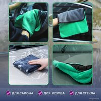 Тряпка-микрофибра USBTOP Двусторонняя салфетка из микрофибры 30х40см (зеленый) в Гомеле