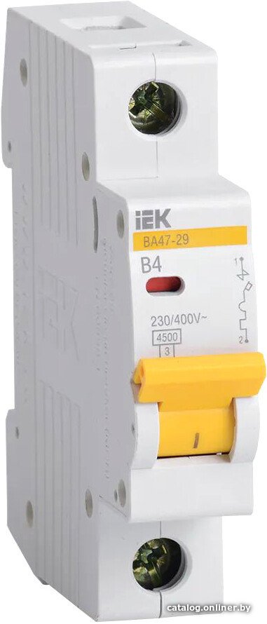 Выключатель автоматический IEK ВА 47-29 4А 1P 4.5кА B MVA20-1-004-B
