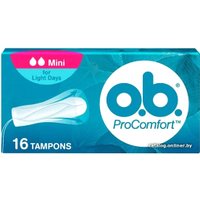 Тампоны без аппликатора O.b. ProComfort Mini (16 шт)