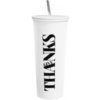 Многоразовый стакан Miniso Letters Series 630мл (белый)