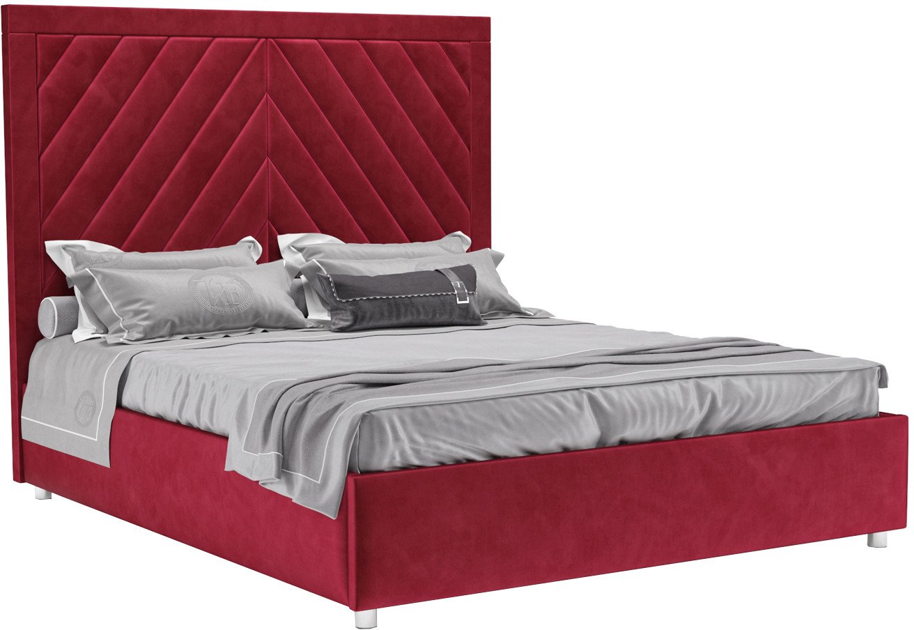 

Кровать Мебель-АРС Мишель 140 (бархат красный Star Velvet 3 Dark Red)