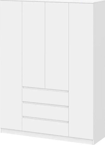 Шкаф распашной Астрид-Мебель Ницца-3 (белый)
