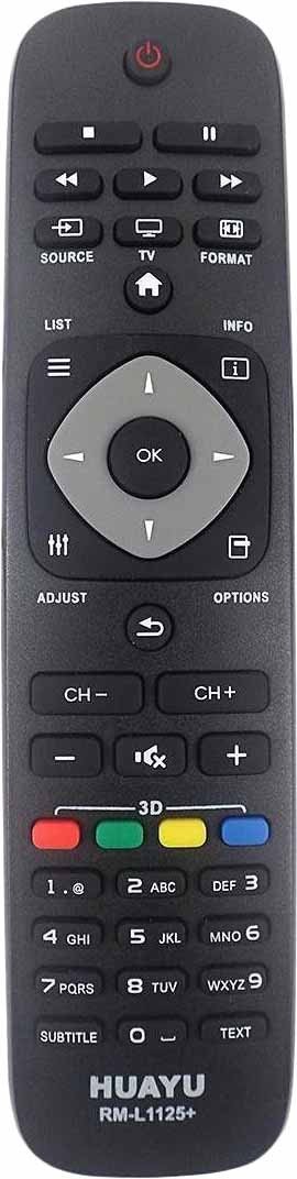 

Пульт ДУ Huayu RM-L1125+ (для телевизоров Philips)
