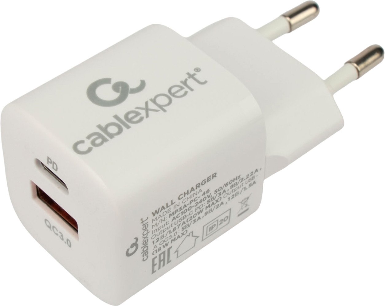 

Сетевое зарядное Cablexpert MP3A-PC-46
