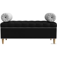 Банкетка Лига диванов Глория 29280 (экокожа черный/белый/белый)