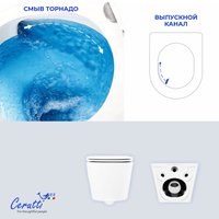 Унитаз подвесной Cerutti Ireneo Aria Tornado CT12148