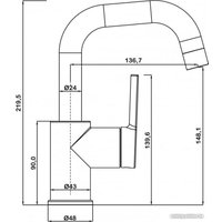 Смеситель Swedbe Diana 1011B