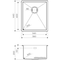 Кухонная мойка Omoikiri Taki 38-U/IF-IN