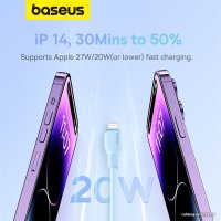 Кабель Baseus Pudding Series USB Type-C - Lightning (1.2 м, голубой)