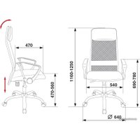 Офисное кресло Бюрократ KB-6SL/R/TW-97N (красный)