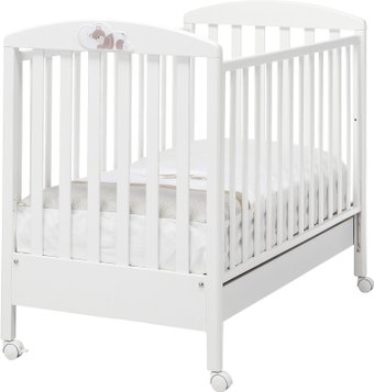 Классическая детская кроватка Erbesi Dormiglione белая