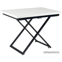 Стол-трансформер Levmar Compact (белый глянец/черные опоры)