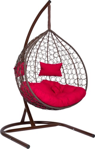 Подвесное кресло LetoLux Liverpool Twin XL (коричневый/красный)
