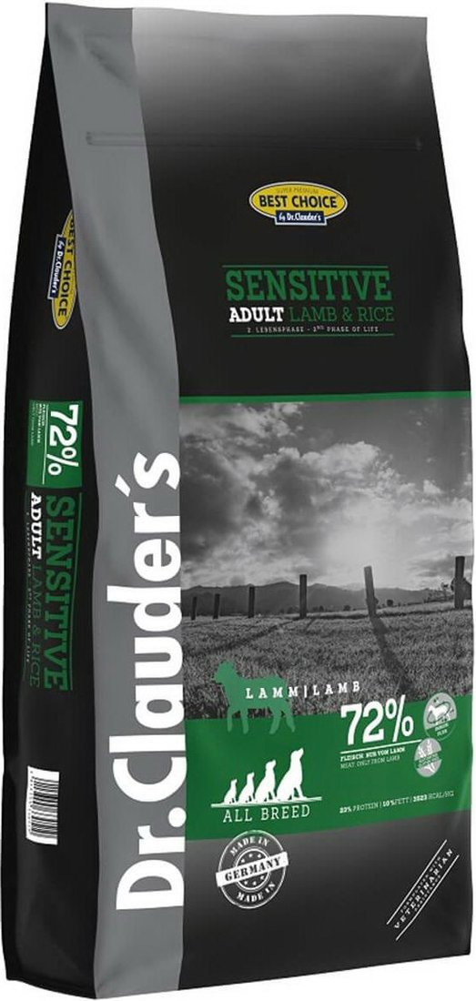 

Сухой корм для собак Dr.Clauder`s Sensitive Best Choice Adult Lamb & Rice (с ягненком и рисом) 12.5 кг