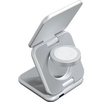 Беспроводное зарядное Magssory Fold Pro 3 в 1 WCH063 (серебристый)