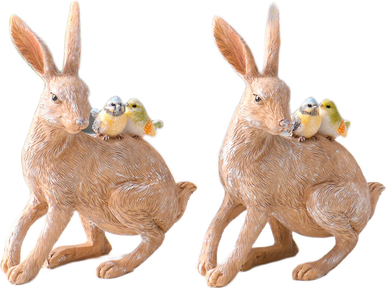 Набор статуэток Sima-Land Кролик с синичками на спине 10992406 (2шт)