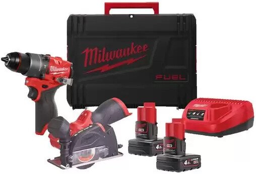 

Milwaukee M12 FPP2G2-402X 4933480592 (шуруповерт, циркулярная пила, 2 АКБ, кейс)
