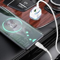 Автомобильное зарядное Borofone BZ14A (черный)