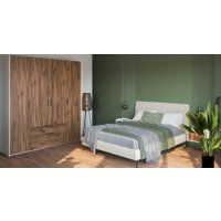 Шкаф распашной Elva Эссен NEM04HP-4D2S-2040/610/2310 (31) (белый матовый/дуб элисон)