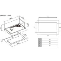 Кухонная вытяжка Meferi INBOX52WH Light