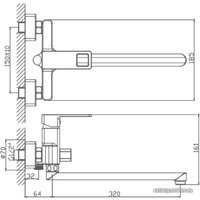 Смеситель Haiba HB22615-7 (черный)