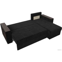 Угловой диван Лига диванов Дубай лайт правый 114153 (велюр черный)