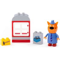 Конструктор Полесье Макси. Три кота. Папа строит домик 67392 (8эл)