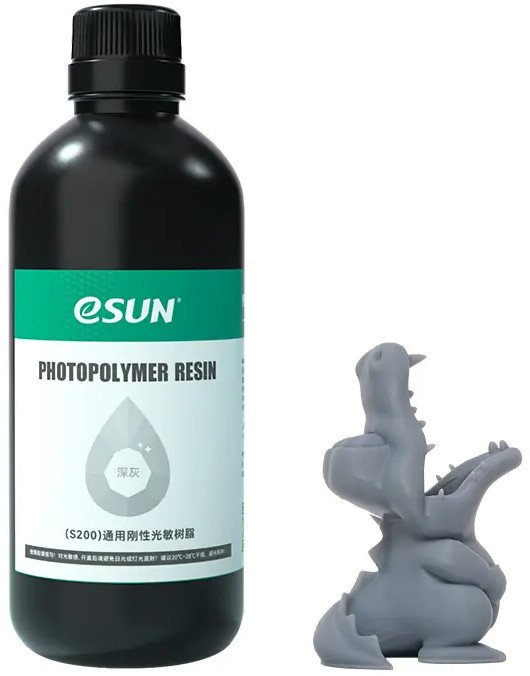 

Фотополимер eSUN S200 Standard Resin 500 г (серый)