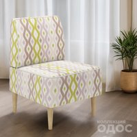 Интерьерное кресло MONOFIX Одос Принт кресло (абстракция оливковый/микровелюр)