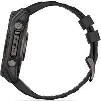 Умные часы Garmin Fenix 8 Sapphire 51мм (угольно-серый DLC, пепельно-черный силиконовый ремешок)