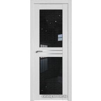 Межкомнатная дверь ProfilDoors 2.56XN L 60x200 (монблан, стекло дождь черный)