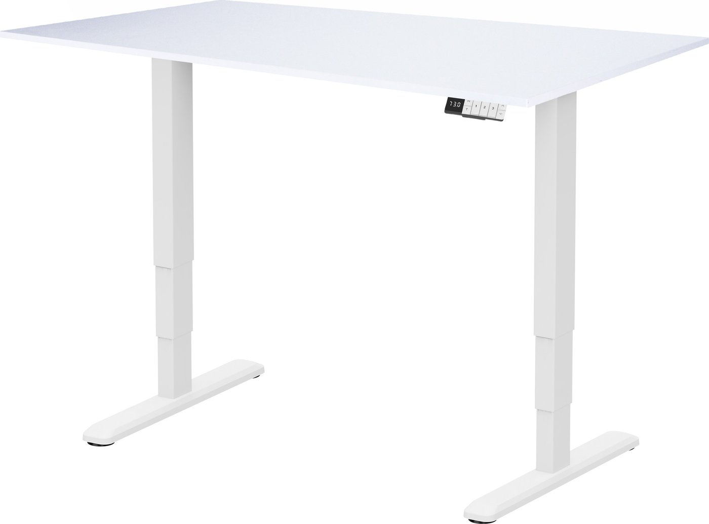 Стол с регулировкой высоты ErgoSmart Unique Ergo Desk 1380x800x18мм (альпийский белый/белый)