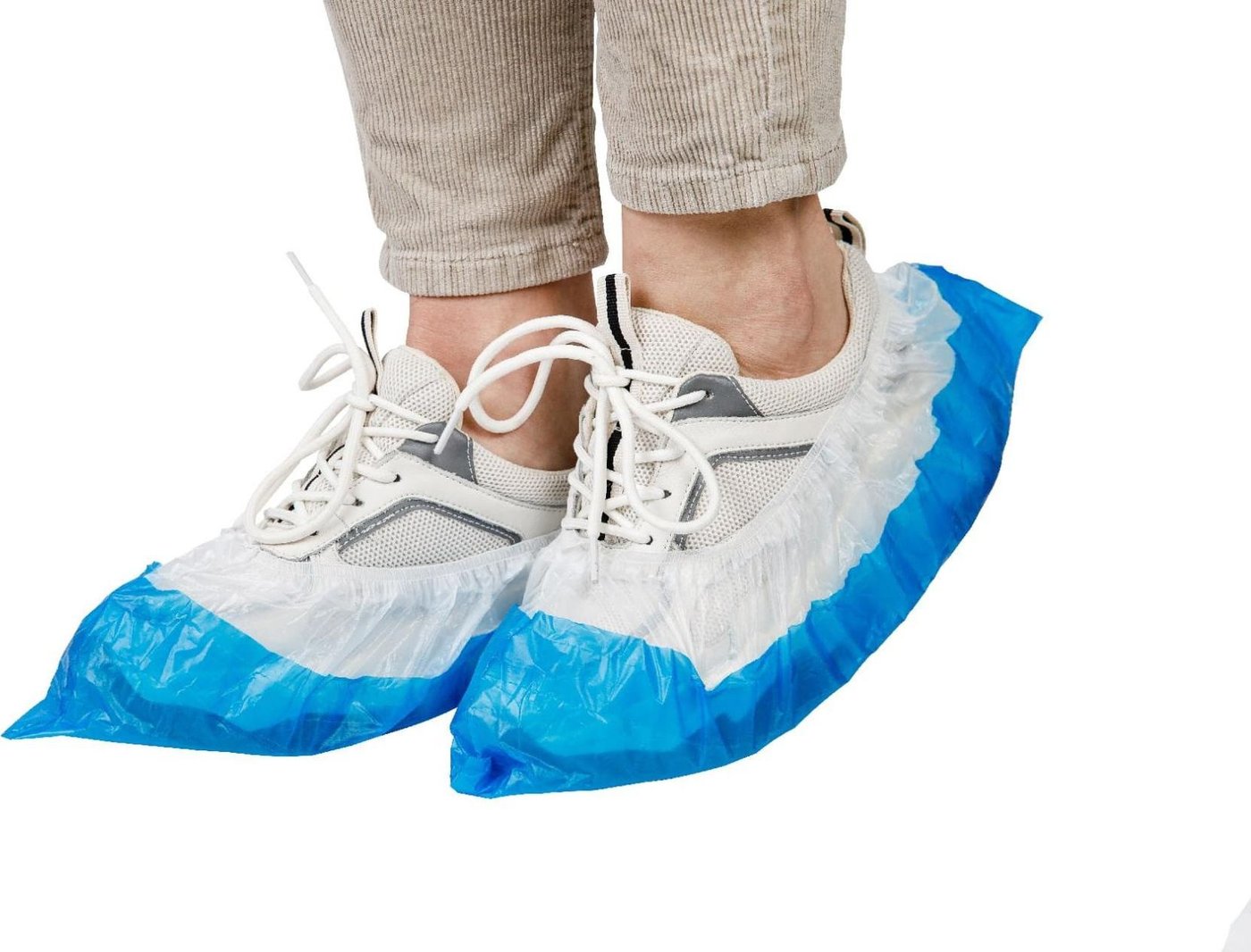 

Бахилы MedСервис Супер 60 с двойной резинкой (100 шт, бело-синий)