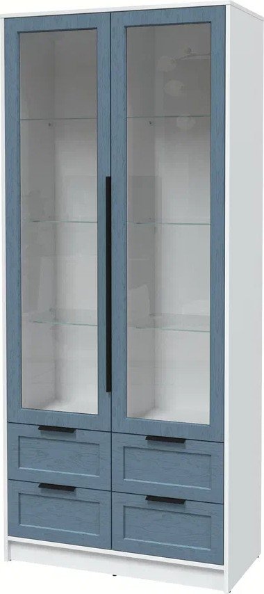 

Шкаф-витрина Интерлиния Концепт Тренд КТ-ШВ2 (белый платинум/дуб лазурный)