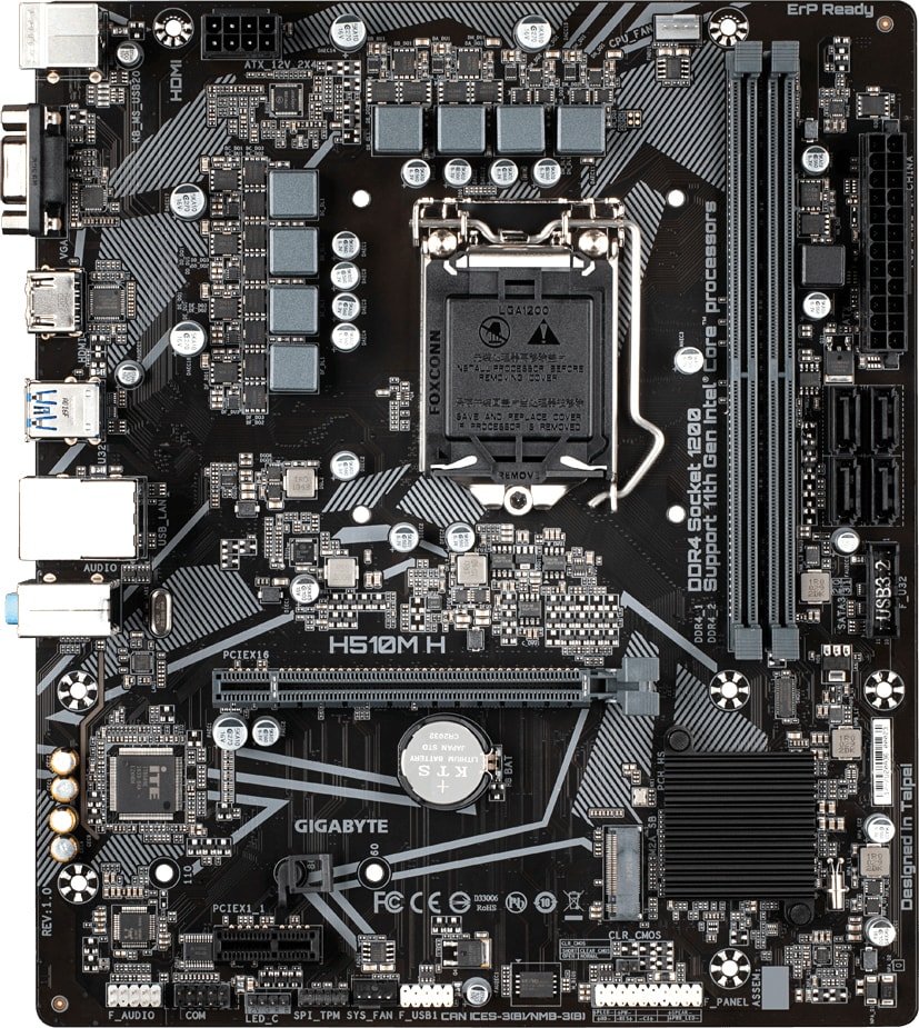

Материнская плата Gigabyte H510M H (rev. 1.0/1.1/1.5)