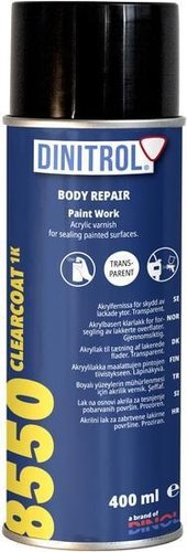 Автомобильный лак Dinitrol Прозрачный акриловый 8550 400 мл, аэрозоль