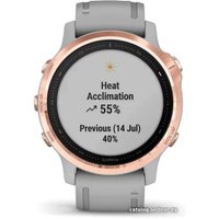 Умные часы Garmin Fenix 6s Sapphire (розовое золото/серый)