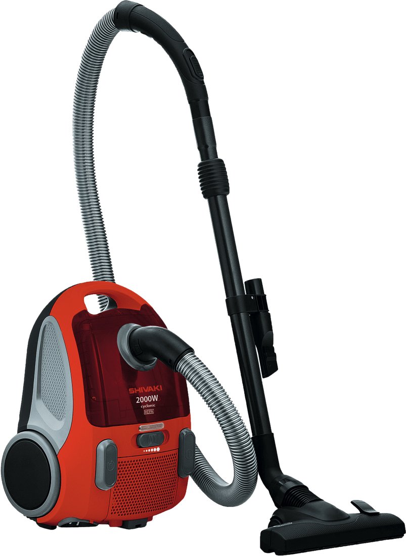 

Пылесос Shivaki VCU 0120 (с контейнером, красный)