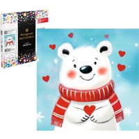 Алмазная мозаика  Феникс+ Мишка в шарфике 70833